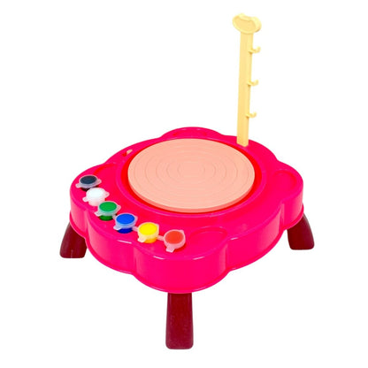 Ceramic Painting Electric Pottery Table | Kids Pottery Wheel Set with Clay, Tools and Paints