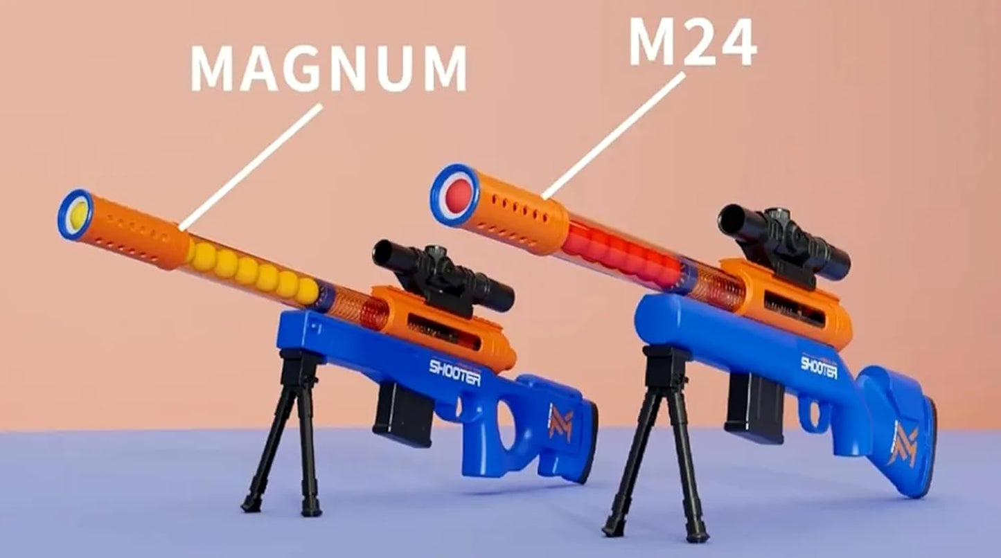 Outdoor Shooting Rifle Gun Soft EVA Air Balls Launcher Toy | M24 Soft Shooting Gun Toy with 12PCS EVA Ball